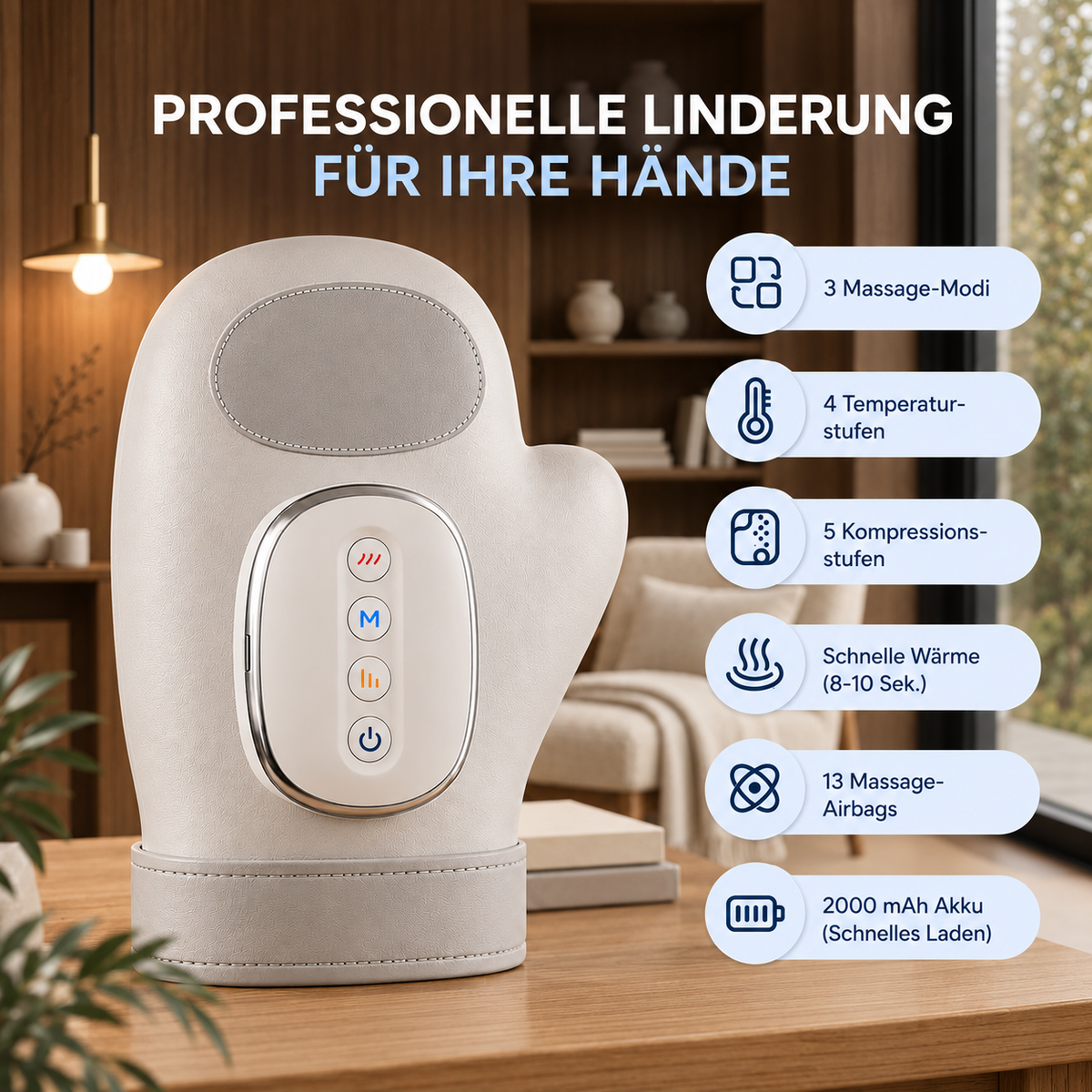 Massagehandschuh – Wärme & Kompression